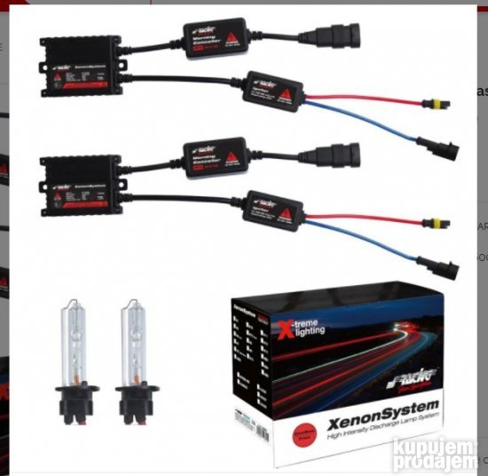 Xenon Sistem za Automobile H1 6000K- Racing