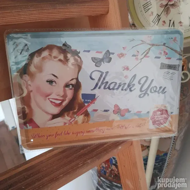 Thank You limena tabla 20x30cm