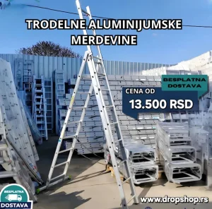 Aluminijumske trodelne merdevine Slovačke proizvodnje