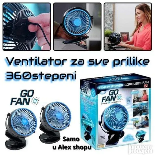 GO Fan-bežični ventilator visoke snage