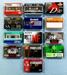 Tdk,Philips,Scotch,Sony,Maxell-Prazne kasete CELOFAN