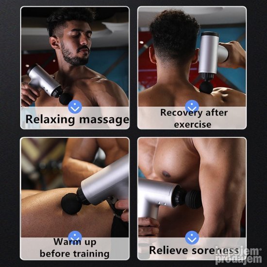 Vibration Fascial Gun Sport Therapy Fitness- Masažni pištolj