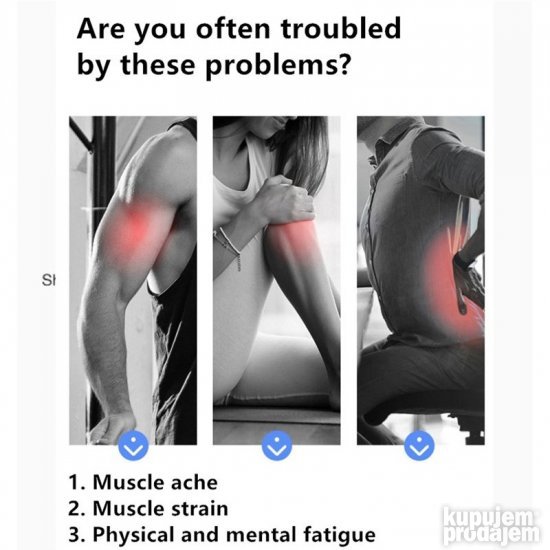 Vibration Fascial Gun Sport Therapy Fitness- Masažni pištolj