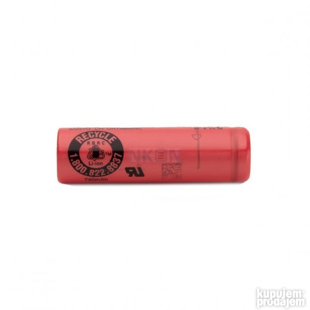 14500 Sanyo Li-Ion Baterija 3.6V 3.7V 740mAh Refurbished