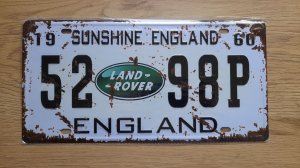 Land Rover tablica 30x15cm lim