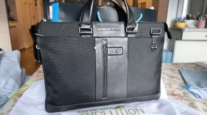 PIQUADRO poslovna torba Crna/teget