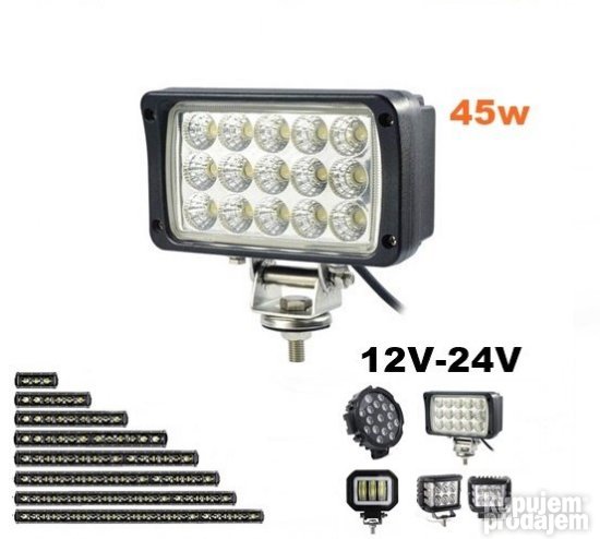 Led far radni far 16cm x 10cm 45w 12v-24v radno svetlo - KupujemProdajem