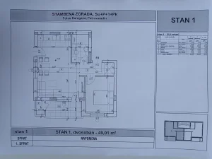 Dvosoban stan, 48 m2, Petrovaradin - Karagača
