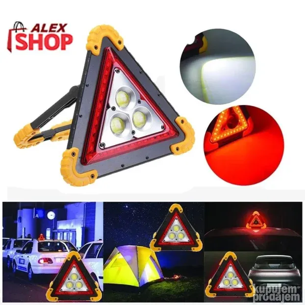 Sigurnosni 5u1 Multifunkcionalni Led 30W Trokut