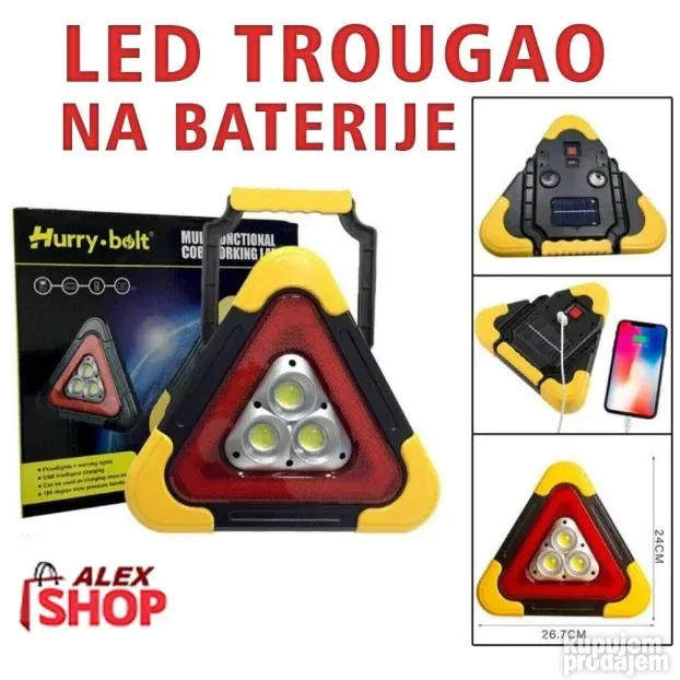 Sigurnosni 5u1 Multifunkcionalni Led 30W Trokut