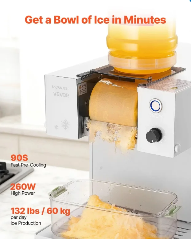 Masina Za Pahuljasti Led Drobljenje Leda 60kg/24h vv