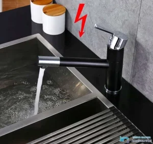 slavina jednoručna mat crna niklovana na izvlačenje