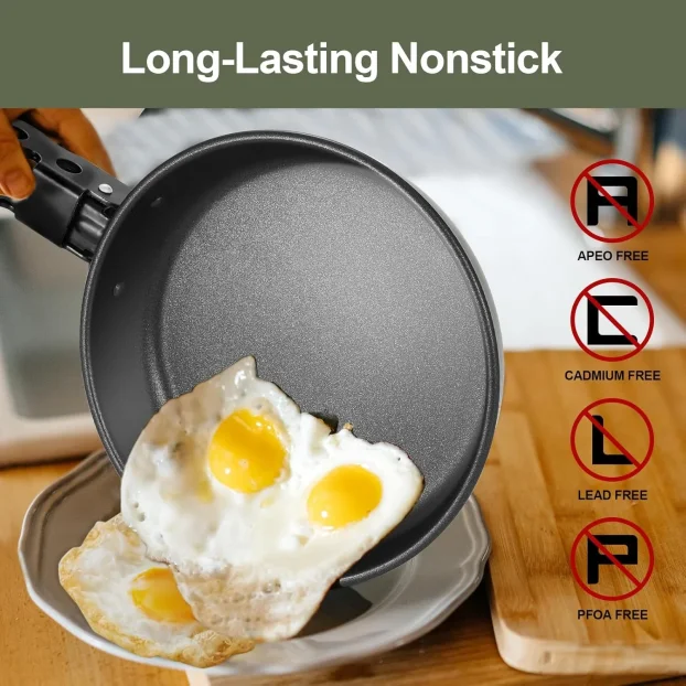 Odoland 5pcs set za kampovanje kuvalo šerpa tiganj Non-Stick