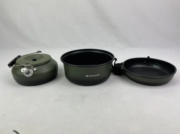 Odoland 5pcs set za kampovanje kuvalo šerpa tiganj Non-Stick