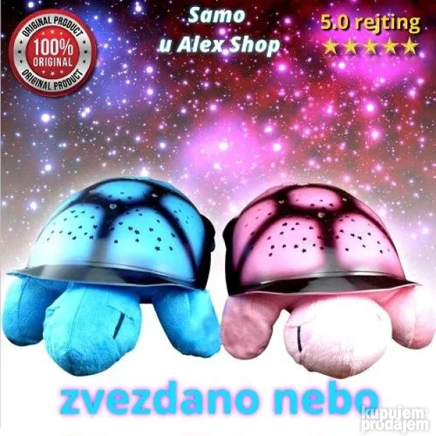NOVO Muzička Kornjača lampa i projektor Zvezdano Nebo