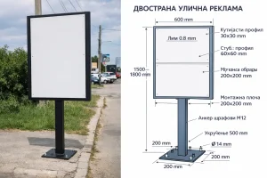 Izrada konstrukcije za reklamu ulicnu