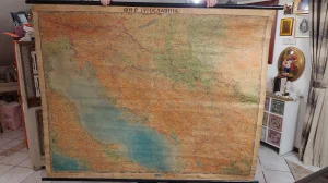 Stara geografska karta fnr jugoslavije iz 61 godine