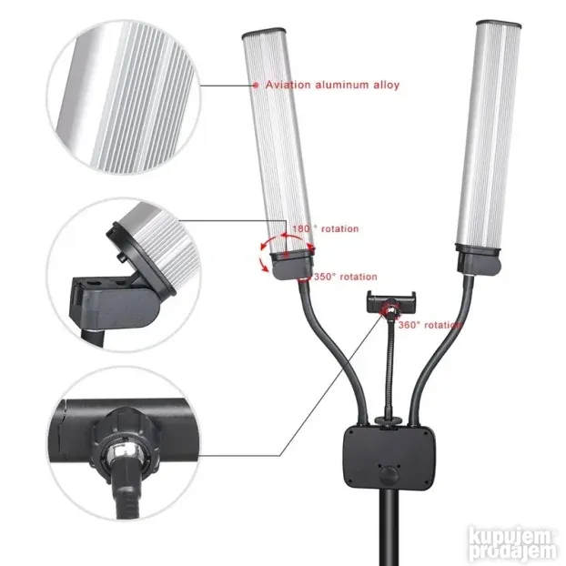 LED lampa sa holderom za mobilni telefon RK39  - extraa