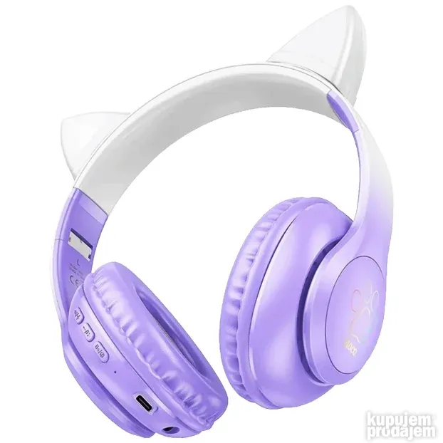 Hoco W42 Cat Ears, Purple Grape - bežične slušalice