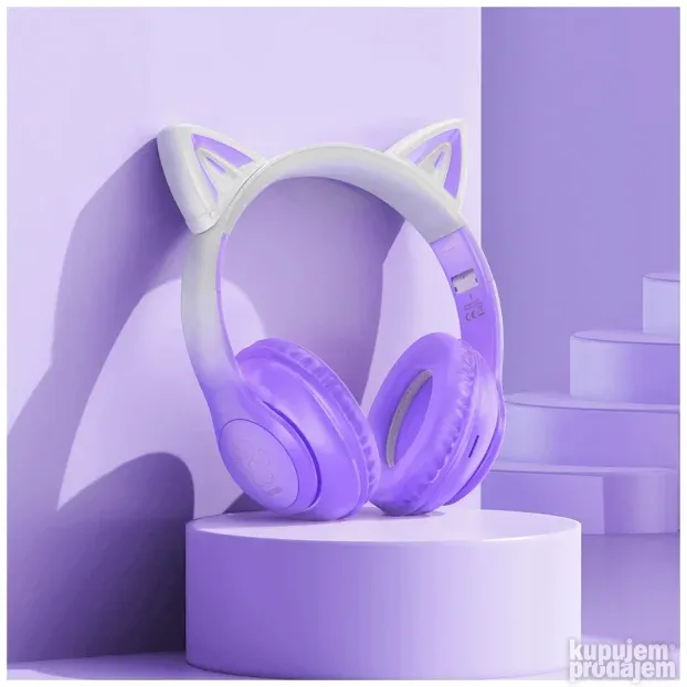 Hoco W42 Cat Ears, Purple Grape - bežične slušalice