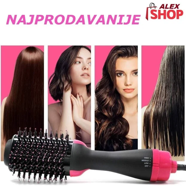 Četka fen za sušenje i oblikovanje kose 3u1