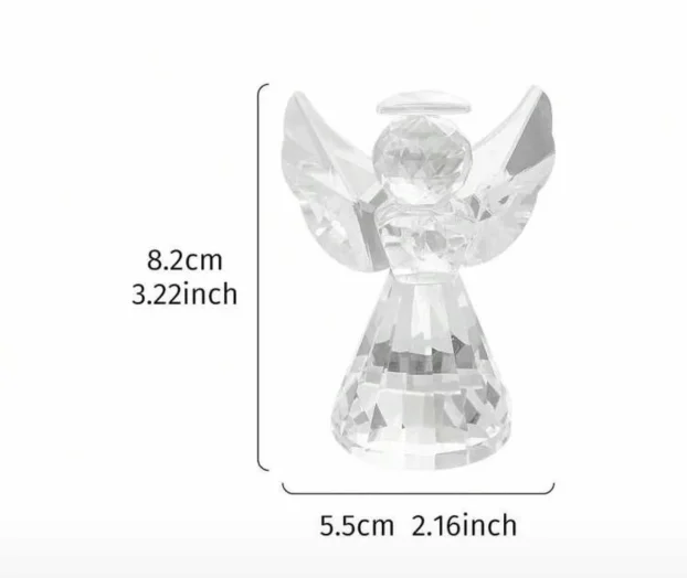 Staklena figura anđela i leptira