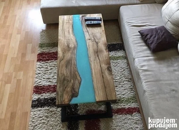 Stolovi (puno drvo + epoxy smola) (epoksi stolovi)