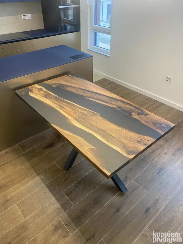Stolovi (puno drvo + epoxy smola) (epoksi stolovi)