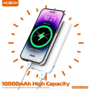 Baterija Power Bank Moxom MX-pb119 10000 mAh 2.4A beli