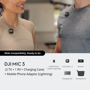 DJI Mic 3 (2 TX + 1 RX + Charging Case) + Mobile Phone Adapt