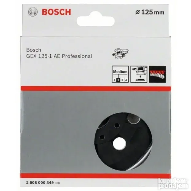 Brusni tanjir Bosch 2608000349, meki, 125 mm