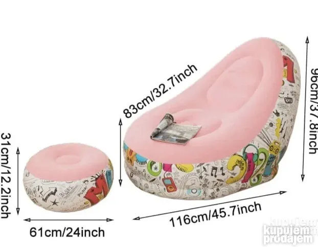 Fotelja i tabure na naduvavanje