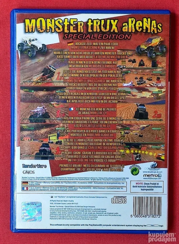 Monster Trux Arenas Cpecial Edition / PS2 Originalna Igra