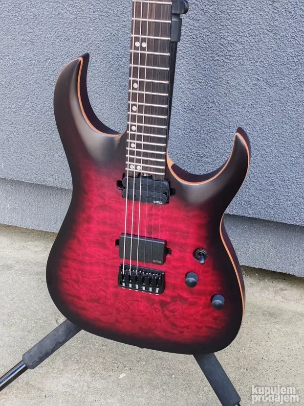 Harley Benton Amarok-6 BKRD Quilted Burst