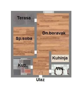 Dvosoban - 46m2 - Podbara - 538988