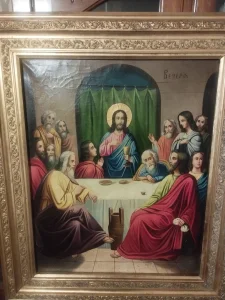 Ikona ulje na platnu-Tajna vecera-68x58cm