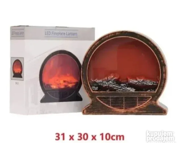Okrugla dekorativna kamin lampa 31x30x10cm Dostupne dve boje