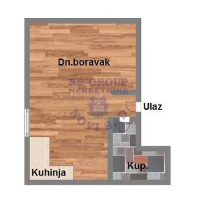 Š-563666, Železnička stanica, 0.5 garsonjera, 21 m²