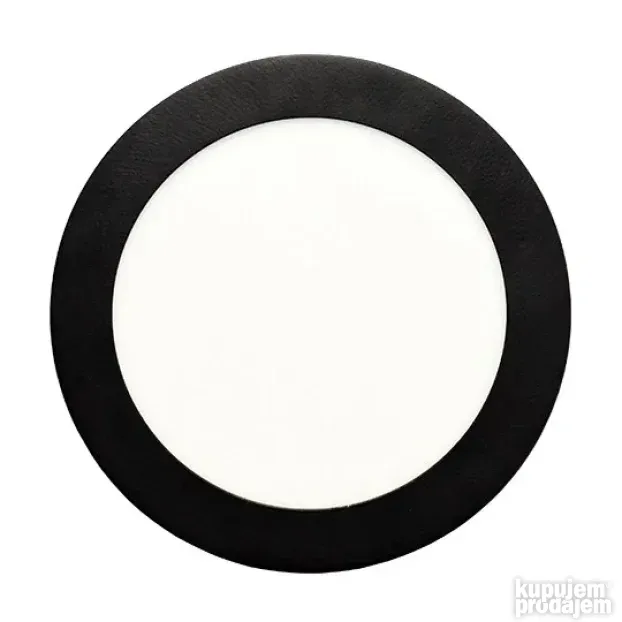 LED panel nadgradni okrugli 12W crni