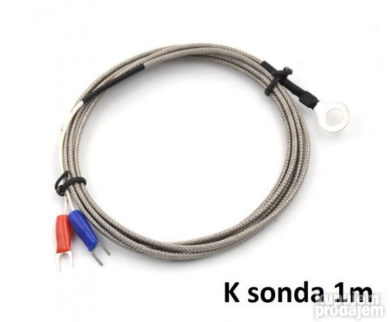 Temperaturna sonda 800C 1m K tip sa papucicom 6mm rupa