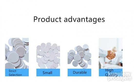 NFC 215 plasticni token krug 5 komada nije samolepljiv