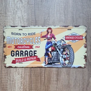 Metalna tabla BORN to RIDE Motorcycles
