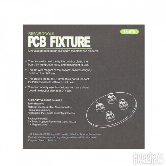 PCB namagnetisani drzac za mikroskop TE-075