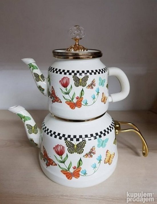 Cajnik dulpli i jedinicni caj emajliran (Novo)