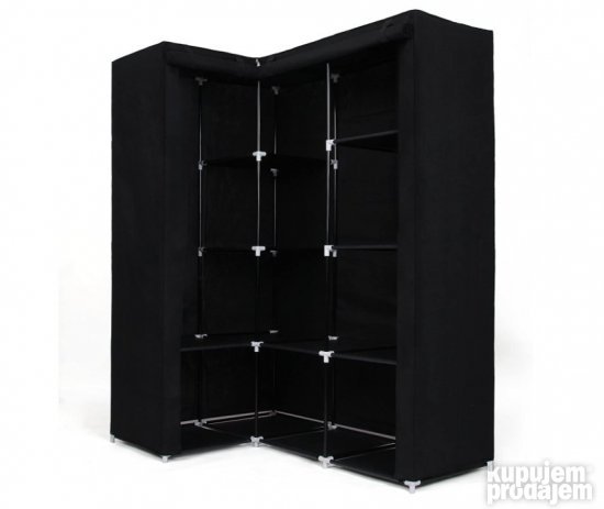 Modularni Orman Ugaoni 128/85x45xV166cm Crni Idomya