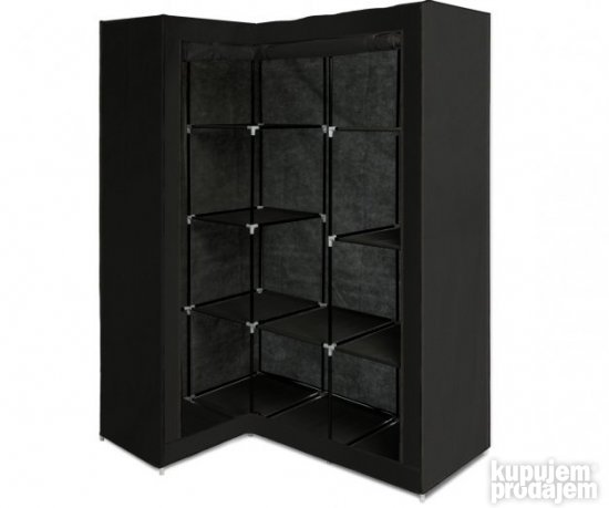 Modularni Orman Ugaoni 128/85x45xV166cm Crni Idomya