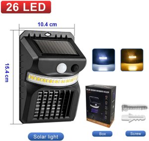 Solarna lampa sa senzorom pokreta i sok protiv komaraca