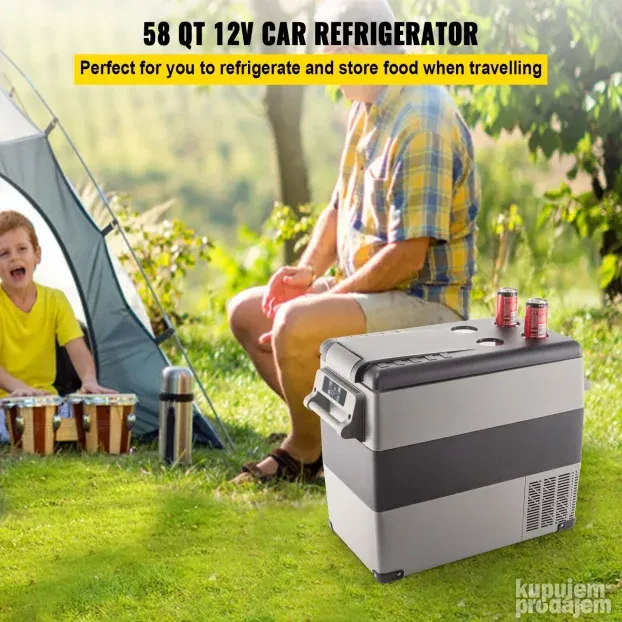 Auto frizider za kampovanje 55L -20C 12V-220V (NOVO)AKCIJA