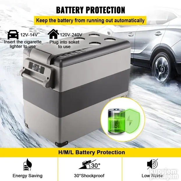 Auto frizider za kampovanje 55L -20C 12V-220V (NOVO)AKCIJA