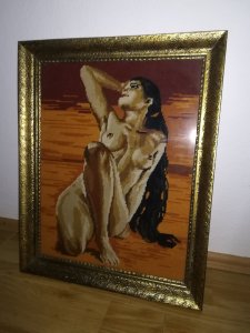Goblen akt devojke vintage retkost